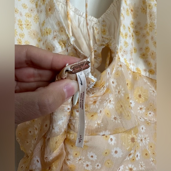 Free People Tessa Yellow Daisy Mini Dress - Picture 6 of 7